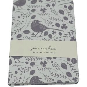 Gray Bird Pattern Notebook
